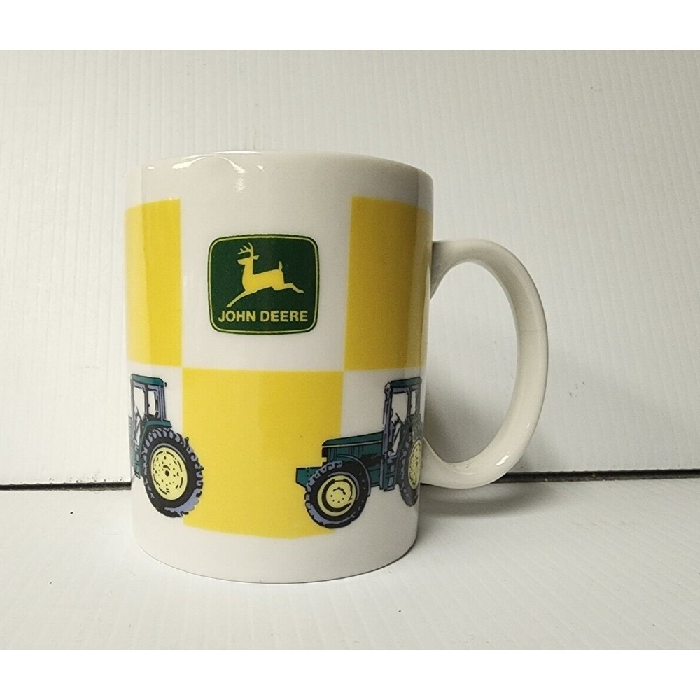 John Deere Coffee Cup Tractor Gibson  Green White Yellow   New